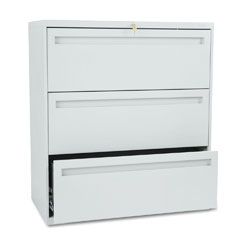 HON 700 Series Three-Drawer Lateral File, 36w x 19-1/4d, Light Gray HON783LQ