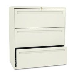 HON 700 Series Three-Drawer Lateral File, 36w x 19-1/4d, Putty HON783LL