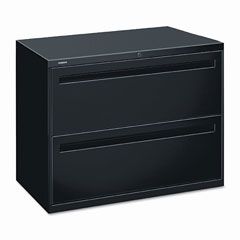 HON 700 Series Two-Drawer Lateral File, 36w x 19-1/4d, Black HON782LP