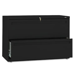 HON 700 Series Two-Drawer Lateral File, 42w x 19-1/4d, Black HON792LP