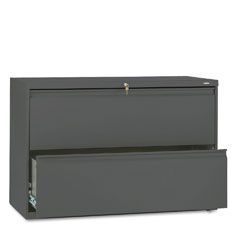 HON 800 Series Two-Drawer Lateral File, 42w x 19-1/4d x 28-3/8h, Charcoal HON892LS