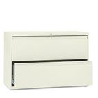 HON 800 Series Two-Drawer Lateral File, 42w x 19-1/4d x 28-3/8h, Putty HON892LL