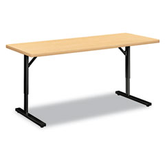 HON Adjustable Height Training Table, Rectangular, 60w x 24d x 32-1/2h, Maple HONED2460NDPD