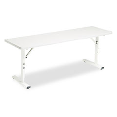 HON Adjustable Training Table, Rectangular, 60w x 18d x 32-1/2h, Light Gray HONED1860NQQQ