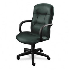 HON Allure Executive High-Back Swivel/Tilt Chair, Green Leather HON3301SS98T