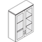 HON Announce Series Bookcase Hutch, Glass Doors, 36w x 14-3/4d x 48h, Bourbon Cherry HONVN614GK15HH