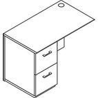 HON Announce Series Left Pedestal Return, 42w x 24d x 29-1/2h, Bourbon Cherry HONVN122LK1S5HH