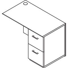 HON Announce Series Right Pedestal Return, 42w x 24d x 29-1/2h, Bourbon Cherry HONVN122RK1S5HH