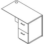 HON Announce Series Right Pedestal Return, 42w x 24d x 29-1/2h, Mahogany HONVN122RK1S5NN