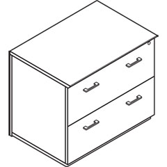 HON Announce Series Two-Drawer Lateral File, 36-3/16w x 24d x 29-1/2h, Mahogany HONVN636XK15NN