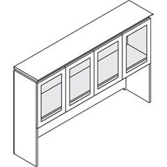 HON Announce Stack-on Storage Unit, Glass Doors, 72w x 14-3/4d x 48h, Mahogany HONVN707GK5NN