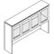HON Announce Stack-on Storage Unit, Glass Doors, 72w x 14-3/4d x 48h, Mahogany HONVN707GK5NN