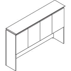 HON Announce Stack-on Storage Unit, Wood Doors, 72w x 14-3/4d x 48h, Mahogany HONVN707XK5NN