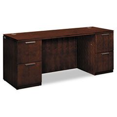 HON Arrive Double Pedestal Kneespace Credenza, 72w x 24d x 29-1/2h, Shaker Cherry HONVW271DC1Z9FF