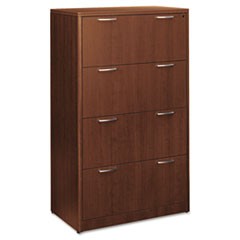 HON Attune Series Lateral File, Four-Drawer, 36w x 20d x 59-1/2h, Shaker Cherry HON118699FF