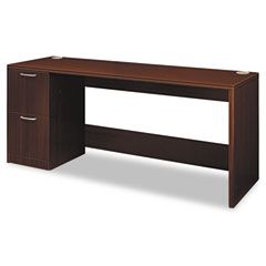 HON Attune Series Left Pedestal Credenza, 72w x 24d x 29-1/2h, Mahogany HON11808LNN