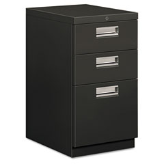 HON Brigade Mobile Box/Box/File Pedestal, Recessed Pulls, 19-7/8" Deep, Charcoal HON33720CS