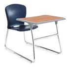 HON Desk/Chair Combo, 26w x 40-3/4d x 26h, Medium Oak Top/Navy Blue Seat HONCL71HCBMM91Y