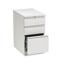 HON Efficiencies Mobile Pedestal File w/One File/Two Box Drwrs, 22-7/8d, Lt GY HON33723RQ