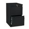 HON Efficiencies Mobile Pedestal File w/Two File Drawers, 19-7/8d, Black HON33820RP