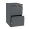 HON Efficiencies Mobile Pedestal File w/Two File Drawers, 19-7/8d, Charcoal HON33820RS