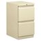 HON Efficiencies Mobile Pedestal File w/Two File Drawers, 19-7/8d, Putty HON33820RL