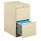 HON Efficiencies Mobile Pedestal File w/Two File Drawers, 22-7/8d, Putty HON33823RL