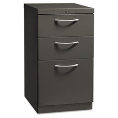 HON Flagship Mobile Box/Box/File Pedestal, Arch Pull, 19-7/8d, Charcoal HON18720AS