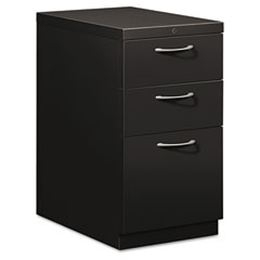 HON Flagship Mobile Box/Box/File Pedestal, Arch Pull, 22-7/8d, Black HON18723AP