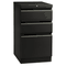 HON Flagship Mobile Box/Box/File Pedestal, Full Radius Pull, 19-7/8d, Black HON18720RP