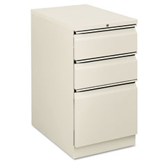 HON Flagship Mobile Box/Box/File Pedestal, Full Radius Pull, 22-7/8d, Light Gray HON18723RQ