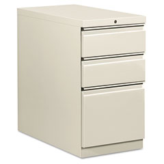 HON Flagship Mobile Box/Box/File Pedestal, Full Radius Pull, 28-7/8d, Light Gray HON18730RQ