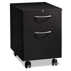 HON Flagship Mobile Box/File Pedestal, Arch Pull, 22-7/8" Deep, Black HON15923ALP