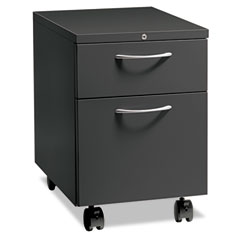 HON Flagship Mobile Box/File Pedestal, Arch Pull, 22-7/8" Deep, Charcoal HON15923ALS