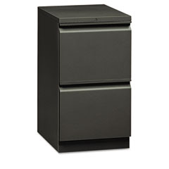 HON Flagship Mobile File/File Pedestal, Full Radius Pull, 19-7/8d, Charcoal HON18820RS