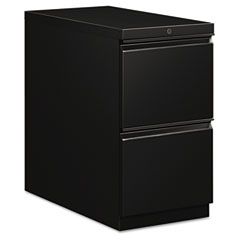 HON Flagship Mobile File/File Pedestal, Full Radius Pull, 28-7/8d, Black HON18830RP