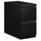 HON Flagship Mobile File/File Pedestal, Full Radius Pull, 28-7/8d, Black HON18830RP
