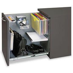 HON Flagship Mobile Left Pedestal File, W/Tub, 15w x 22 7/8d x 28h, Charcoal HONS28821LALS