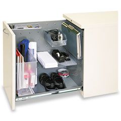 HON Flagship Mobile Left Pedestal File W/Tub, 15w x 22 7/8d x 28h, Putty HONS28821LALL
