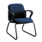 HON Gamut Series Guest Chair, Black Loop Arms/Sled Base, Navy Blue Fabric HON2073BW90T