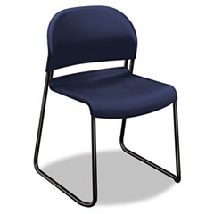 HON GuestStacker Chair, Regatta Blue with Black Finish Legs, 4/Carton HON4031RET