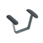 HON Height-Adjustable T-Post Arms for Sensible Seating Series Swivel Chairs, Black HON6093T