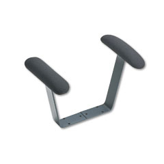 HON Height-Adjustable T-Post Arms for Sensible Seating Series Swivel Chairs, Black HON6093T