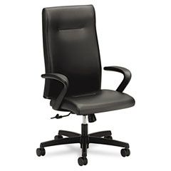 HON Ignition Series Executive High-Back Chair, Black Leather Upholstery HONIE102SQ11