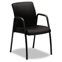 HON Ignition Series Guest Chair with Arms, Black Fabric Upholstery HONIG107NT10