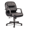 HON Leather 2090 Pillow-Soft Series Managerial Mid-Back Swivel/Tilt Chair, Black HON2092SR11T