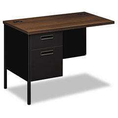 HON Metro Classic Series Workstation Return, Left, 42w x 24d, Columbian Walnut/Black HONP3236LZP