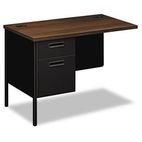 HON Metro Classic Series Workstation Return, Left, 42w x 24d, Columbian Walnut/Black HONP3236LZP