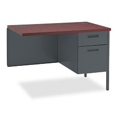 HON Metro Classic Series Workstation Return, Right, 42w x 24d, Mahogany/Charcoal HONP3235RNS