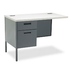 HON Metro Classic Workstation Return, Left, 42w x 24d, Gray Patterned/Charcoal HONP3236LG2S